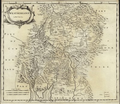 Westmorlandの地図 作： Robert Morden
